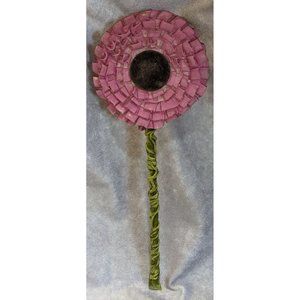 Rustic Cottagecore Floral Ribbon Hand Mirror